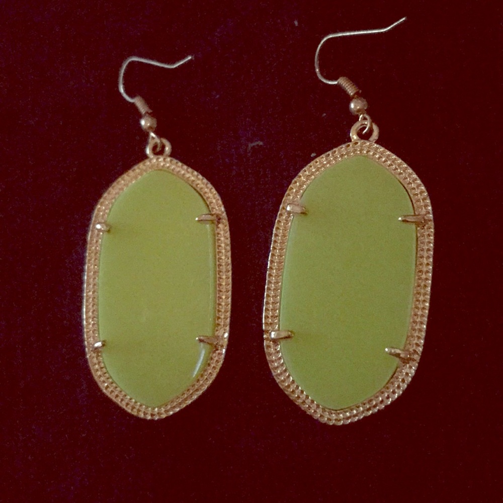 Neon yellow earrings